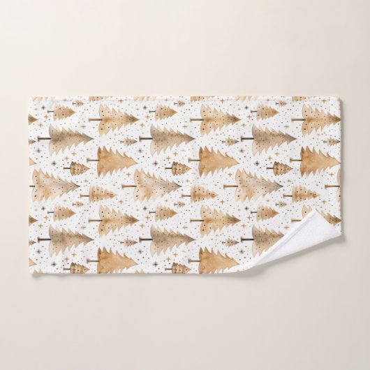 Rustikale Weihnachtsbaumen Badhandtuch Set (Handtuch)