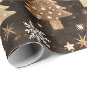 Rustikale Weihnachtsbaumen Geschenkpapier (Rolleneckpunkt)