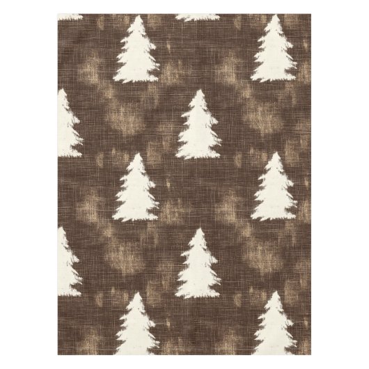 Rustikale Weihnachtsbaumen Tischdecke (Vorderseite)