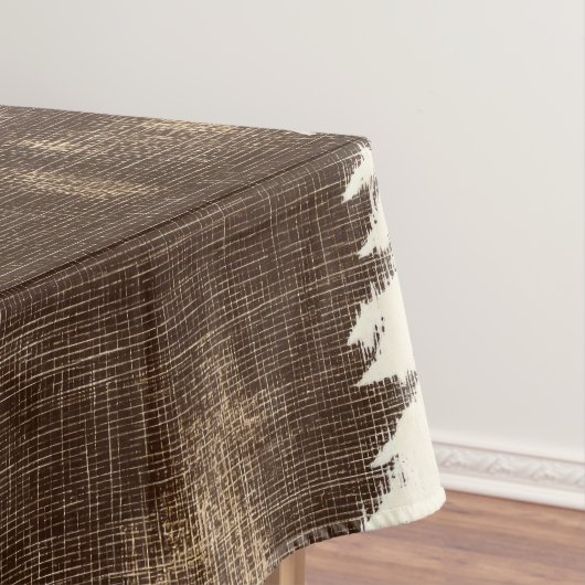 Rustikale Weihnachtsbaumen Tischdecke (Beispiel)