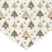 Rustikale Weihnachtsbaumen Tischdecke (Schrägansicht)