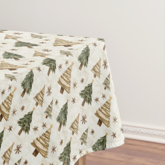 Rustikale Weihnachtsbaumen Tischdecke (Beispiel)