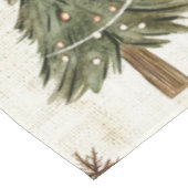Rustikale Weihnachtsbaumen Tischdecke (Schrägansicht)