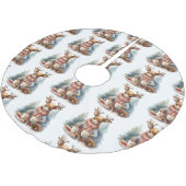 Rustikale Weihnachtsbaumfarbe Wasserfarbe Polyester Weihnachtsbaumdecke (Schrägansicht)