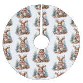 Rustikale Weihnachtsbaumfarbe Wasserfarbe Polyester Weihnachtsbaumdecke (Vorderseite)