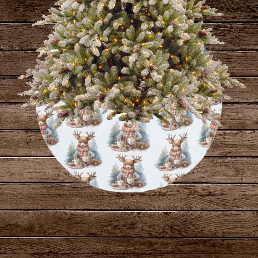 Rustikale Weihnachtsbaumfarbe Wasserfarbe Polyester Weihnachtsbaumdecke