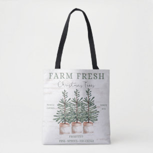 Rustikale Weihnachtsbaumfarm Tasche