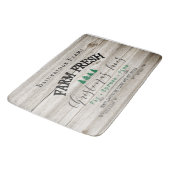 Rustikale Weihnachtsbaumfarmen Familienname Badematte (Schrägansicht)