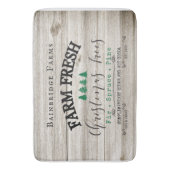 Rustikale Weihnachtsbaumfarmen Familienname Badematte (Vorderseite Vertikal)