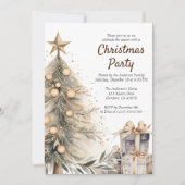 Rustikale Weihnachtsbaumfeier Einladung (Vorderseite)