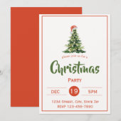 Rustikale Weihnachtsbaumfeiertage Einladung | Farm (Vorne/Hinten)