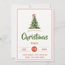 Rustikale Weihnachtsbaumfeiertage Einladung | Farm