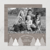 Rustikale Weihnachtsbaumkarte Feiertagskarte (Vorne/Hinten)