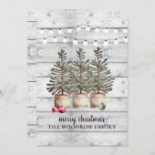 Rustikale Weihnachtsbaumkarten (Vorne/Hinten)