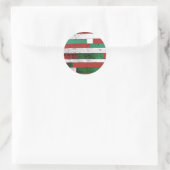 Rustikale Weihnachtsbaumkarten Runder Aufkleber (Tasche)