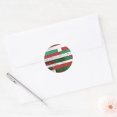 Rustikale Weihnachtsbaumkarten Runder Aufkleber (Umschlag)