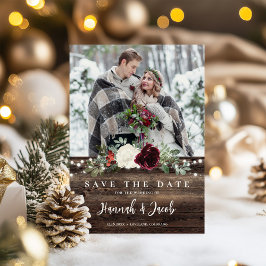 Rustikale Weihnachtsbaumwein Save The Date