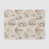 Rustikale Weihnachtsbauten im Winter Seidenpapier (Vorderseite)