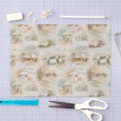 Rustikale Weihnachtsbauten im Winter Seidenpapier (Handwerk)