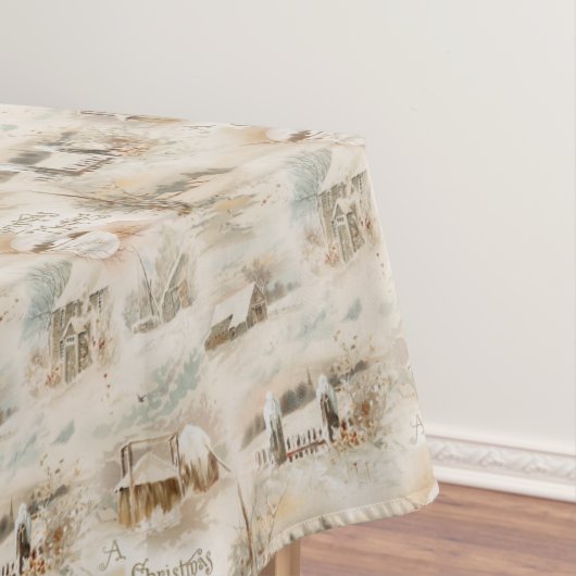 Rustikale Weihnachtsbauten im Winter Tischdecke (Beispiel)