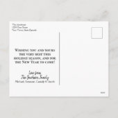 Rustikale Weihnachtsbeleuchtung & Garland 3 Foto Feiertagspostkarte (Rückseite)