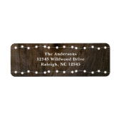 Rustikale Weihnachtsbeleuchtung Weihnachtskarte Ad (Vorne)