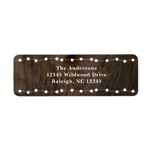 Rustikale Weihnachtsbeleuchtung Weihnachtskarte Ad (Vorne)