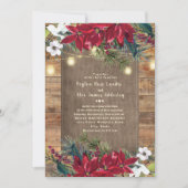 Rustikale Weihnachtsblumen, Twinkle Light Einladung (Vorderseite)