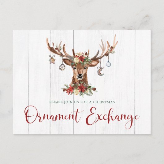 Rustikale Weihnachtsblütenbörse Feiertagspostkarte (Vorderseite)