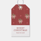Rustikale Weihnachtsbögen Geschenkkarte Geschenkanhänger (Vorderseite)