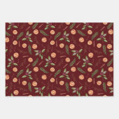 Rustikale Weihnachtsbotanicals Wrapping Paper Shee Geschenkpapier Set (Vorderseite 3)