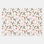 Rustikale Weihnachtsbotanicals Wrapping Paper Shee Geschenkpapier Set (Vorderseite 2)