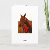 Rustikale Weihnachtsbraun Roter Bow Feiertagskarte (Rückseite)