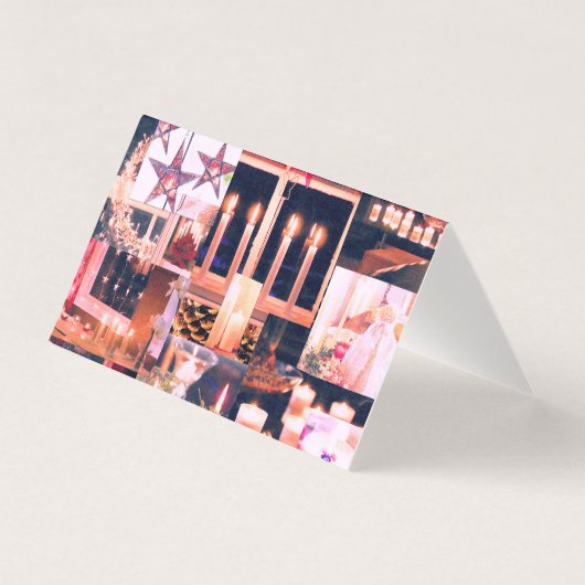 Rustikale Weihnachtsdekoration Collage Card (Vorderseite)