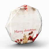 Rustikale Weihnachtsdekoration Fotoblock (Links)