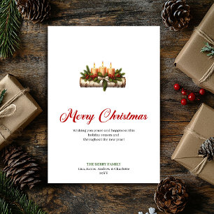 Rustikale Weihnachtsdekoration Tannen-Kranz editie Feiertagskarte