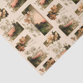 Rustikale Weihnachtsdörfer mit Blume Seidenpapier (Ausschnitt)