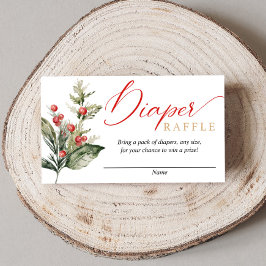 Rustikale Weihnachtsduschdiaplan-Tombola Begleitkarte