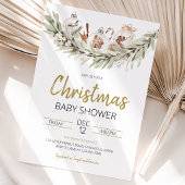 Rustikale Weihnachtsdusche Einladung