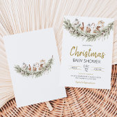 Rustikale Weihnachtsdusche Einladung