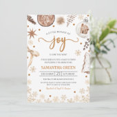 Rustikale Weihnachtsdusche Einladung (Stehend Vorderseite)