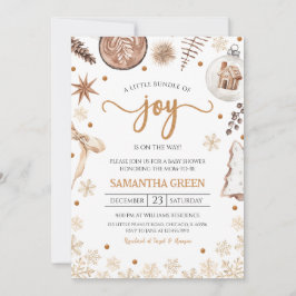 Rustikale Weihnachtsdusche Einladung