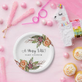 Rustikale Weihnachtsdusche Pappteller (Party)