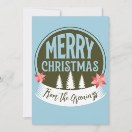 Rustikale Weihnachtsfamilie Feiertagskarte