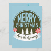 Rustikale Weihnachtsfamilie Feiertagskarte (Vorne/Hinten)