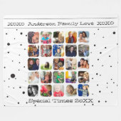 Rustikale Weihnachtsfamilien-Fotos Fleecedecke (Vorderseite (Horizontal))