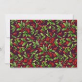 Rustikale Weihnachtsfeier Burgundy Marsala Einladung (Rückseite)