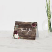 Rustikale Weihnachtsfeier Dankeschön Karte (Vorderseite)