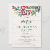 Rustikale Weihnachtsfeier Einladung (Vorderseite)