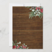 Rustikale Weihnachtsfeier Einladung (Rückseite)